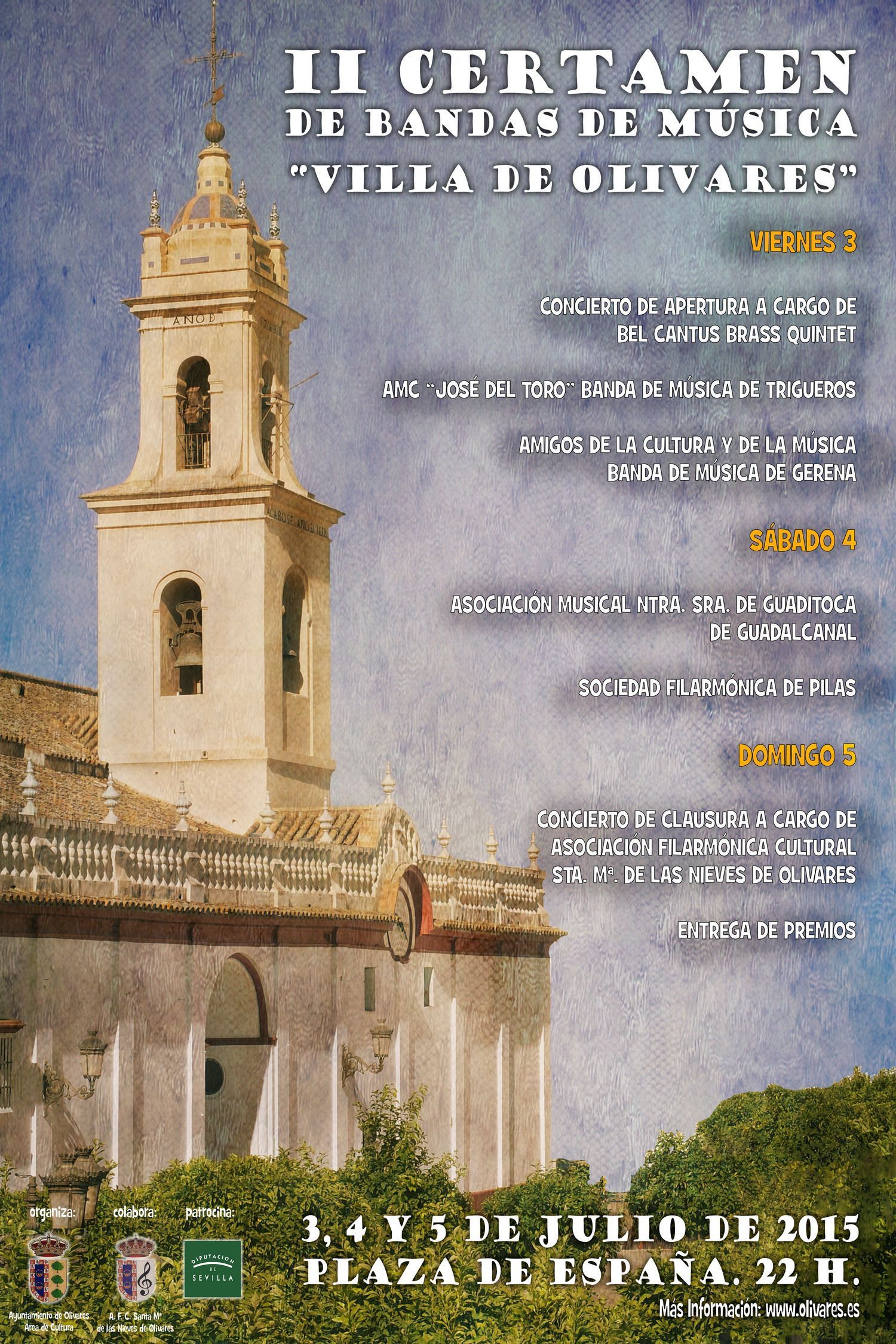 cartel certamen 2015 Certamen Nacional de Bandas de Música Villa de Olivares